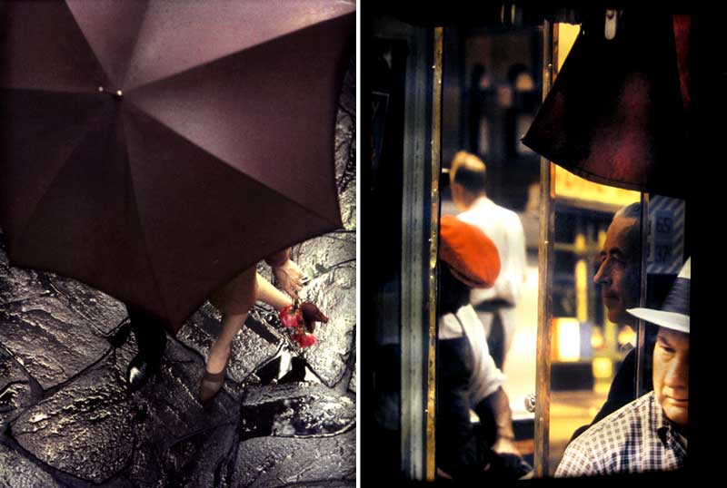 زن مرد و چتر