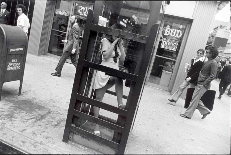 Garry Winogrand (American, 1928-1984) Untitled (Woman in a Telephone Booth, New York) about 1972 Gelatin silver print Gift of the Schorr Family collection, 1991.280 © The Estate of Garry Winogrand, courtesy Fraenkel Gallery, San Francisco