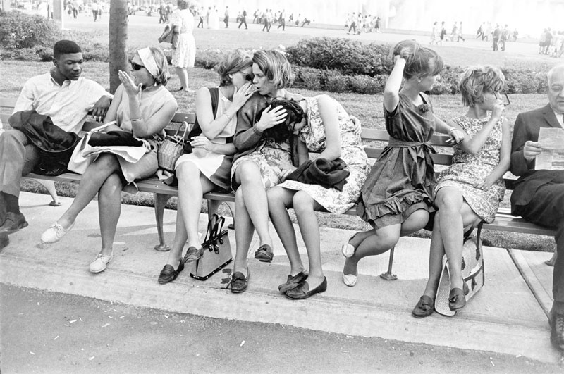 Garry Winogrand, New York World's Fair, 1964; gelatin silver print, Collection SFMOMA, gift of Dr. L.F. Peede, Jr. All images copyright The Estate of Garry Winogrand, courtesy Fraenkel Gallery, San Francisco. 