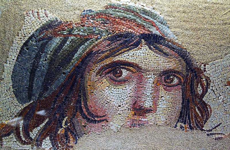 "Gypsy Girl" mosaic at the Zeugma Mosaic Museum